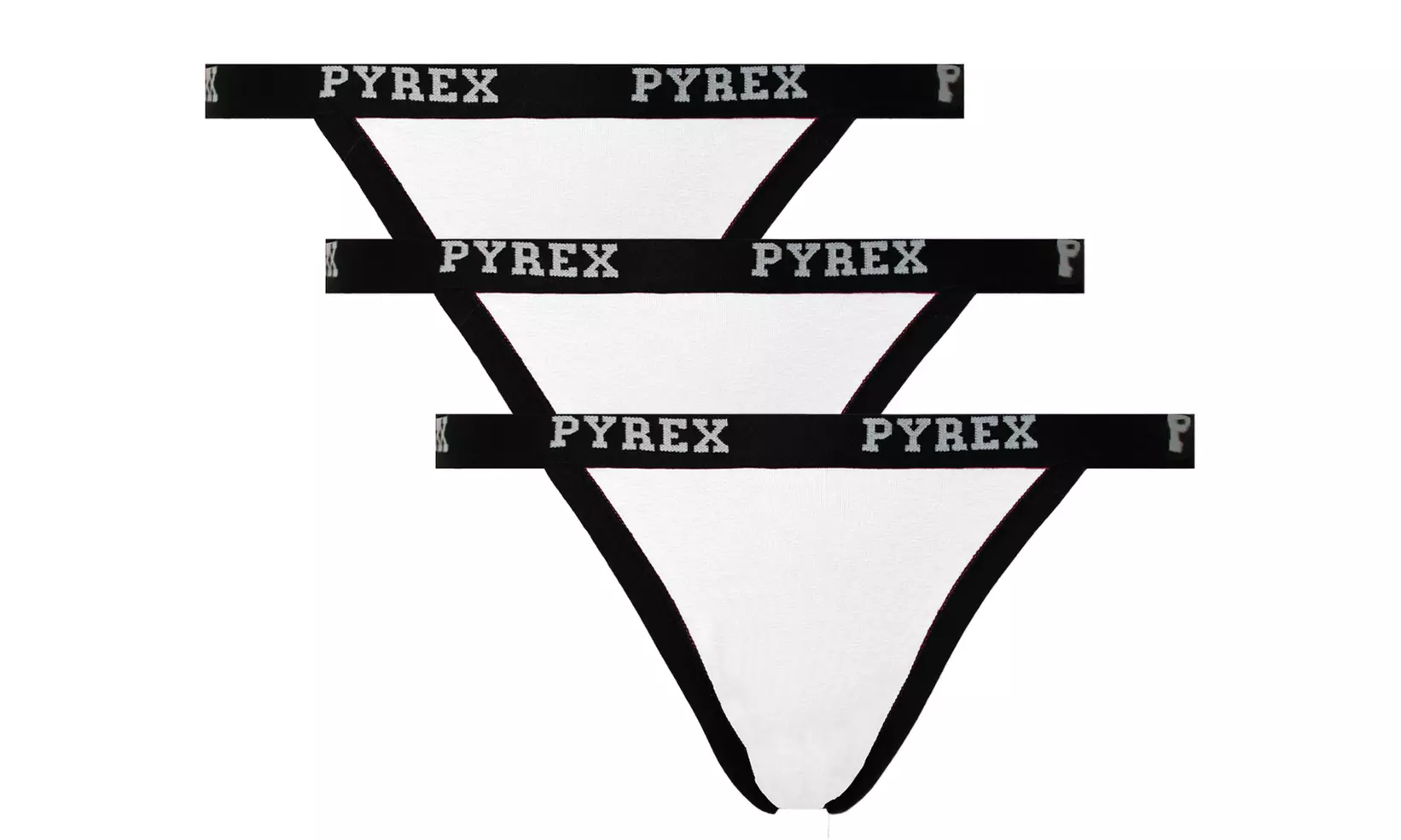 Pack di 3 o 6 tanga o perizoma in cotone bielastico Pyrex