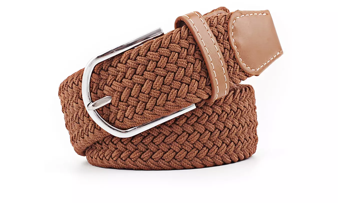 1x oder 2x geflochtener Unisex-Gürtel