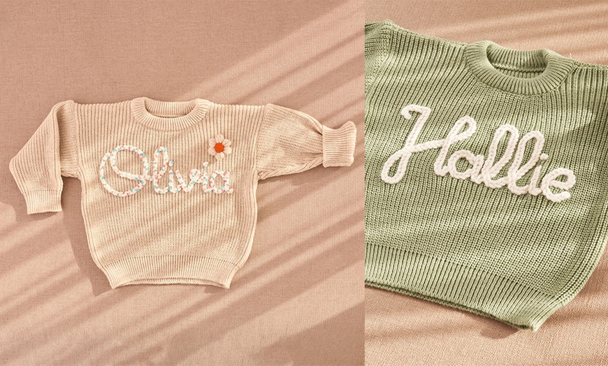 Image 9:  Personalized Embroidery Baby Sweater