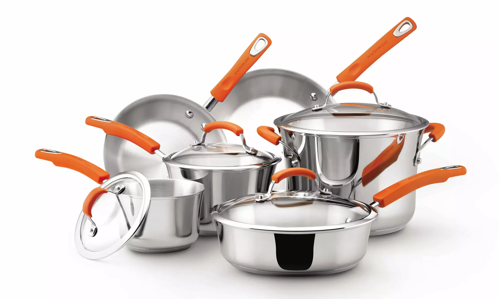 Rachael Ray 10-Piece Stainless Steel Cookware Set - Primary Image