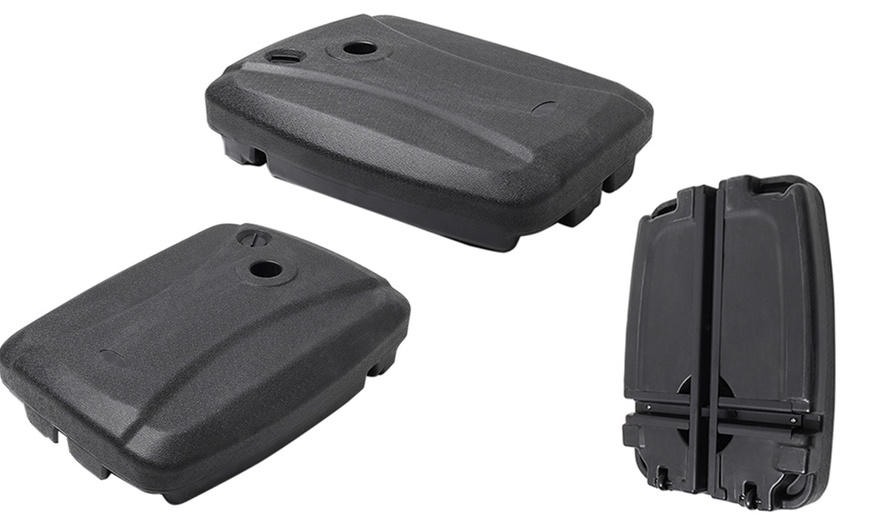 Image 3: Water and Sand Filled Freestanding Parasol Base with Wheels