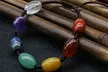 7 Chakra Stone Yoga Bracelet Reiki Healing Crystal Natural Stone Braided Rope - Second Medium