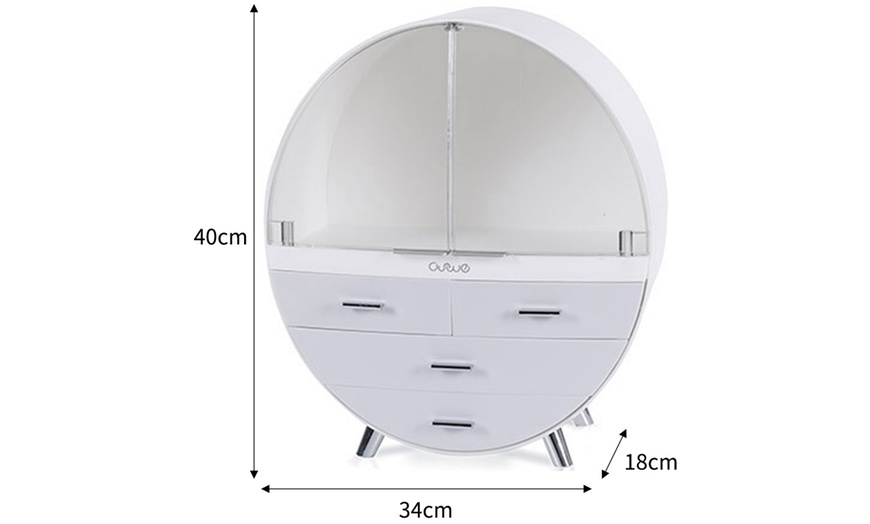 Image 5: Round Cosmetic Storage Box