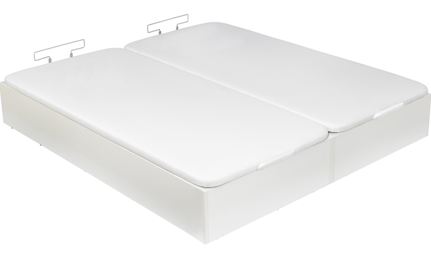 Image 5: Canapé Abatible Altura 32cm ENVIO, MONTAJE Y RECOGIDA ANTIGUO GRATIS, Gran Capacidad, Madera, Tapa 3D, Blanco