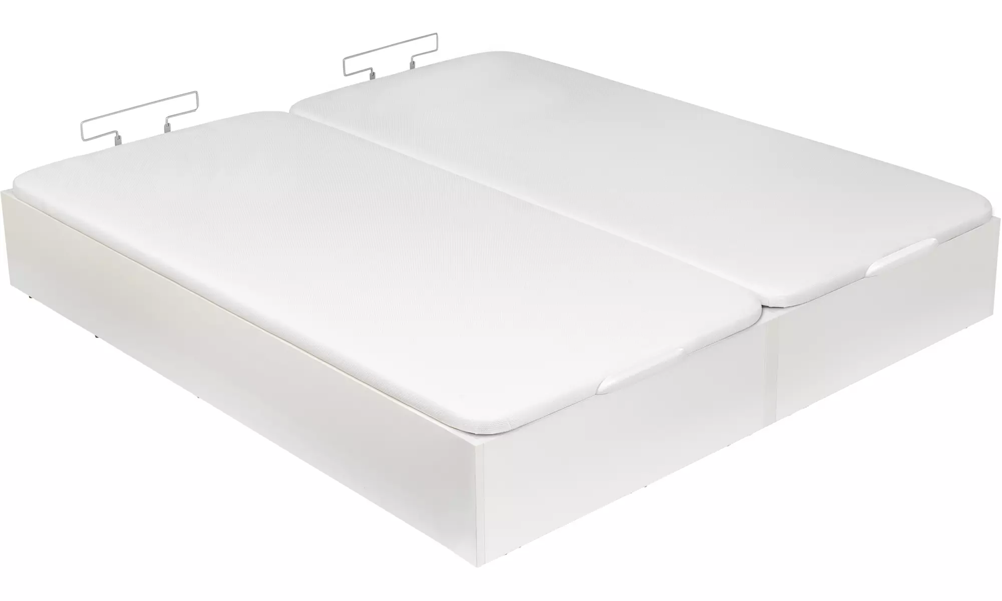 Canapé Abatible Altura 32cm ENVIO, MONTAJE Y RECOGIDA ANTIGUO GRATIS, Gran Capacidad, Madera, Tapa 3D, Blanco