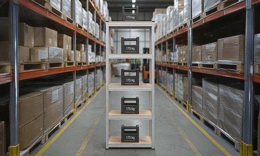 Image 3: Set di 2 scaffali in metallo