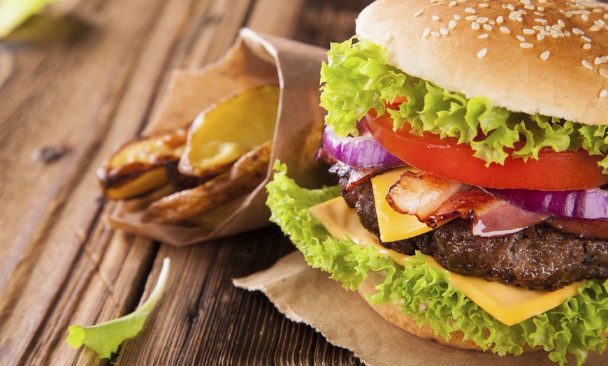 Image 1: $14 Burger, Chips and Soft Drink