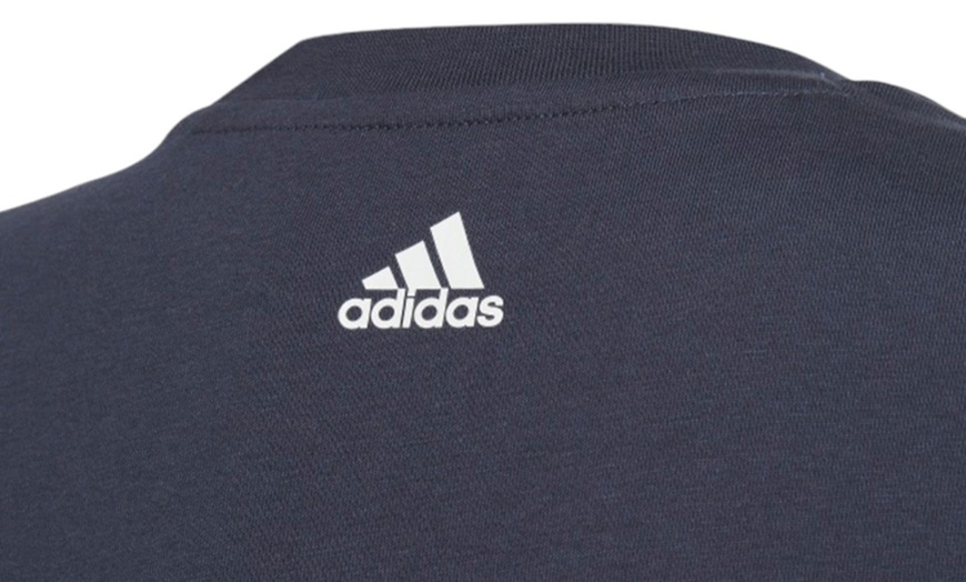 Image 18: Adidas Boys' Unisex Cotton Crew Neck Short Sleeve T-Shirt