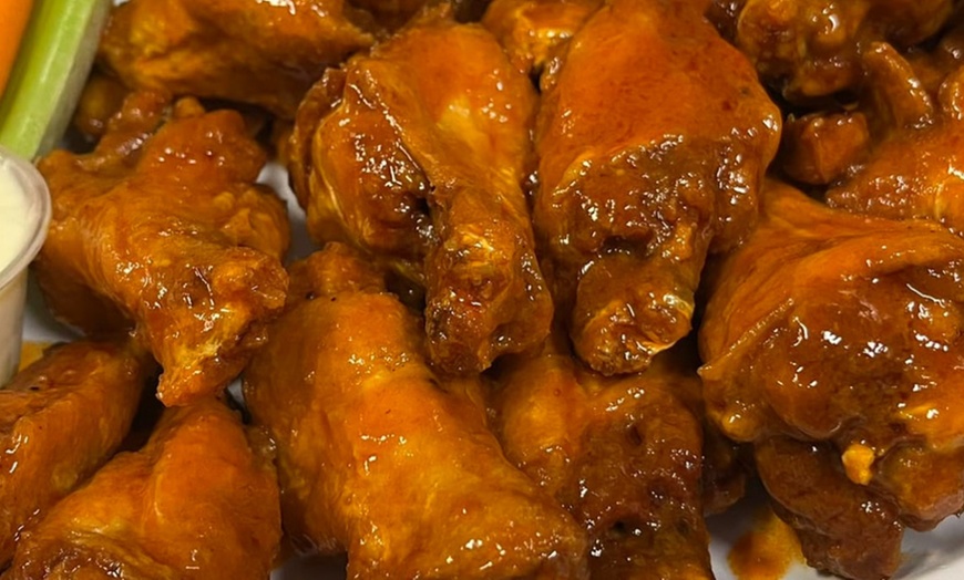 Image 3: 1 or 3 12'' Pizza's w/ 2 Toppings, Wings, & Beers, Wines or Cocktails