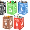 Image 1: Five Packs of Heavy-Duty Recycling Sorting Bags 
