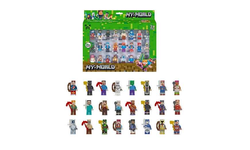 Image 2: Set di 24 Minifigure Ispirate a Minecraft