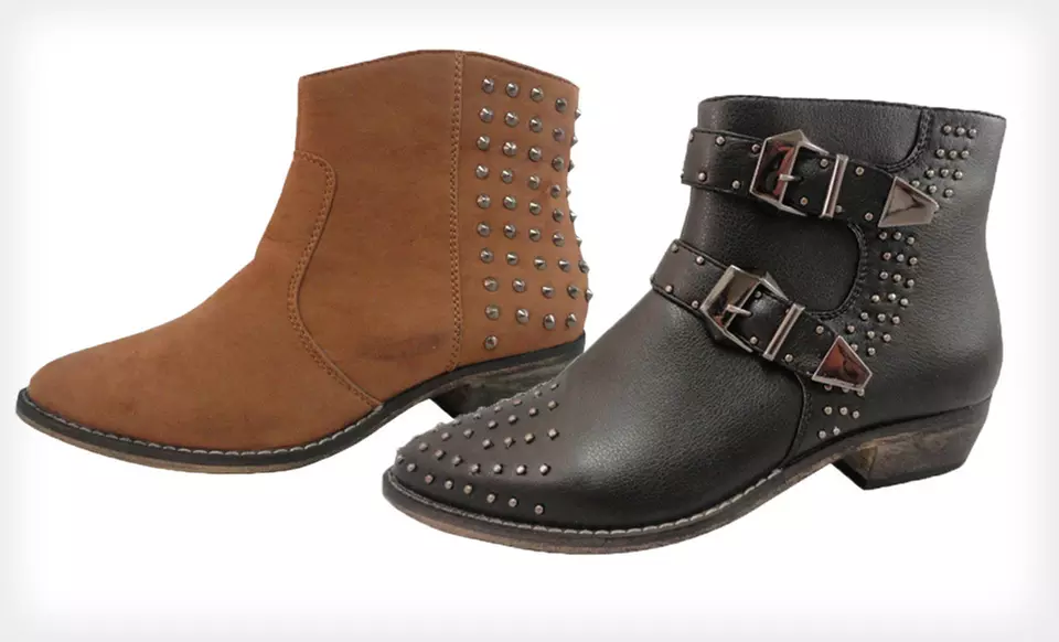 $34 for Bucco Studded Booties ($100 List Price). Multiple Styles and Sizes Available. Free Shipping and Free Returns. - Second Medium