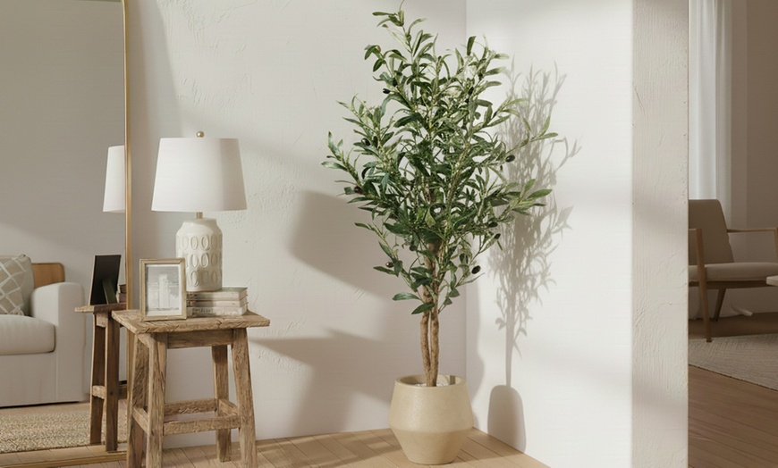 Image 1: Plante artificielle décorative olivier