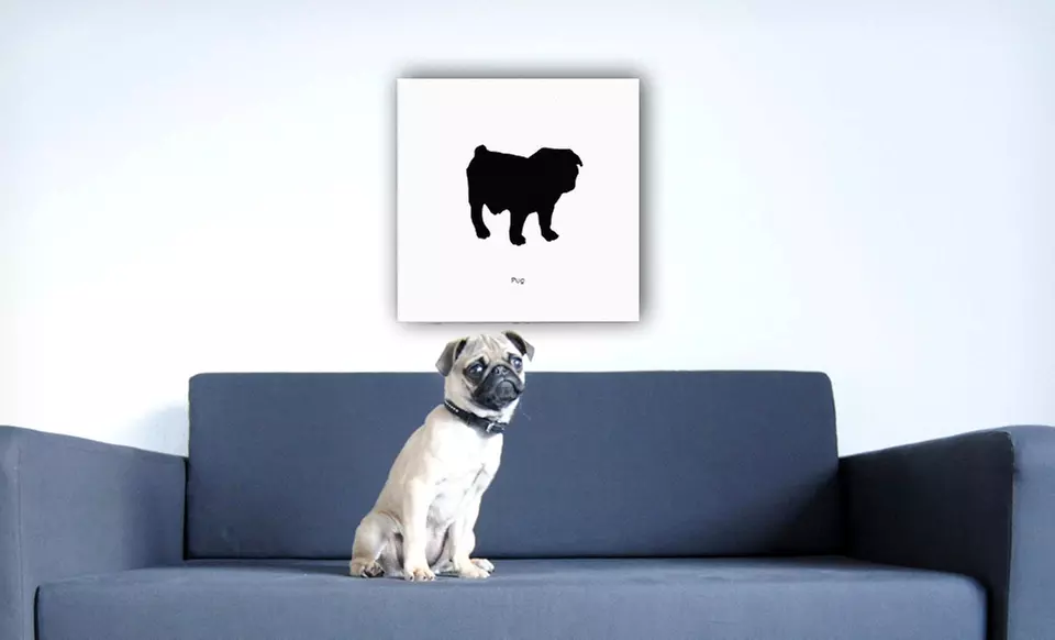 $44.99 for a Dog Silhouette Canvas Print ($199 List Price). 15 Options Available. Free Shipping and Free Returns. - Primary Image