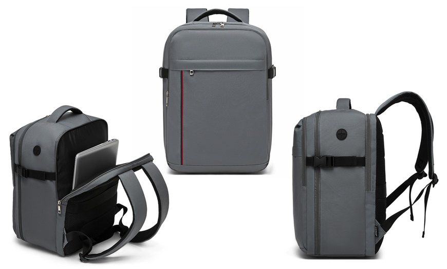 Image 8: Kabinen-Rucksack 15,6'' mit Laptopfach & Trolleygurt