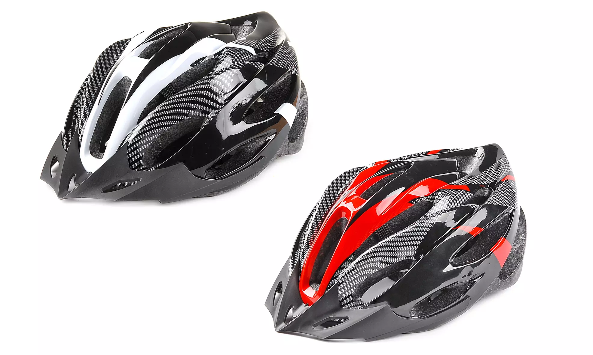 Carbon Fiber Bike Helmet with Visor - Primary Image