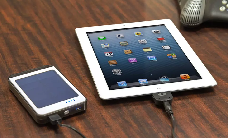 Opteka Ultra-High-Capacity 6,000mAh Solar-Powered USB Backup Battery with EcoPanel - Primary Image