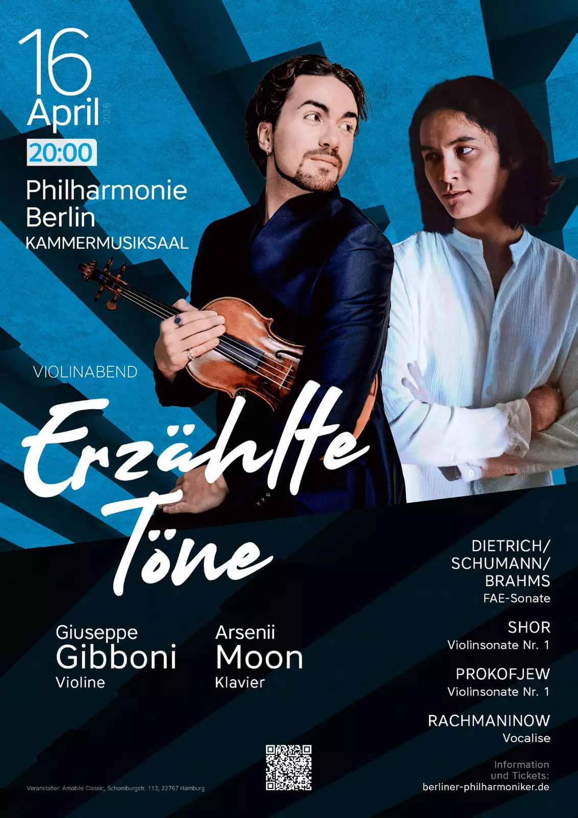 April-Highlight: Ticket für MAXIM VENGEROV & DSO in Potsdam / Berlin oder Gibboni & Moon in Berlin  (50% sparen)