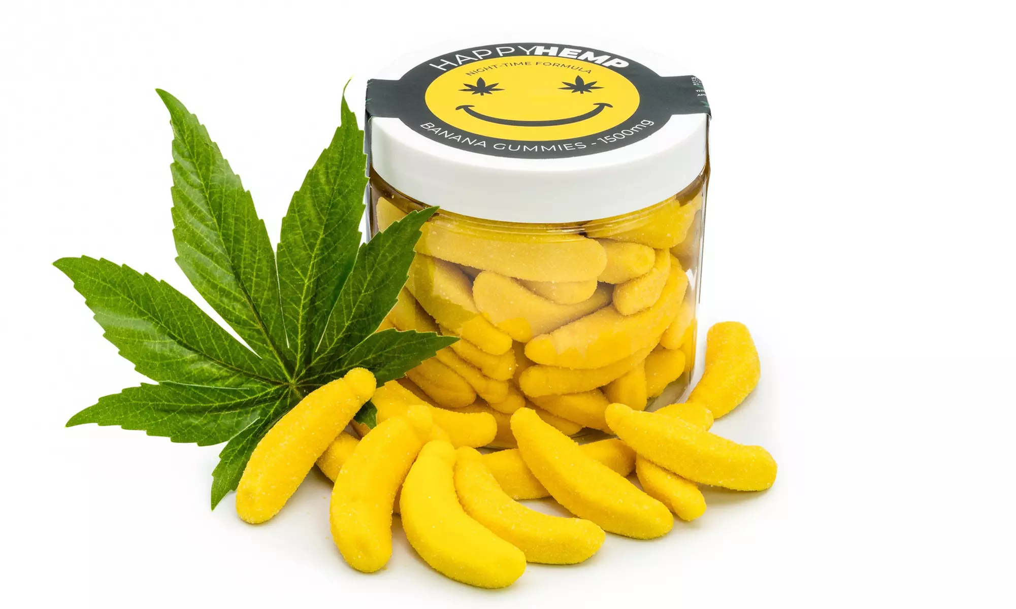 CBD Infused Gummy Banana from Happy Hemp - CBD for Day & Night Time Available