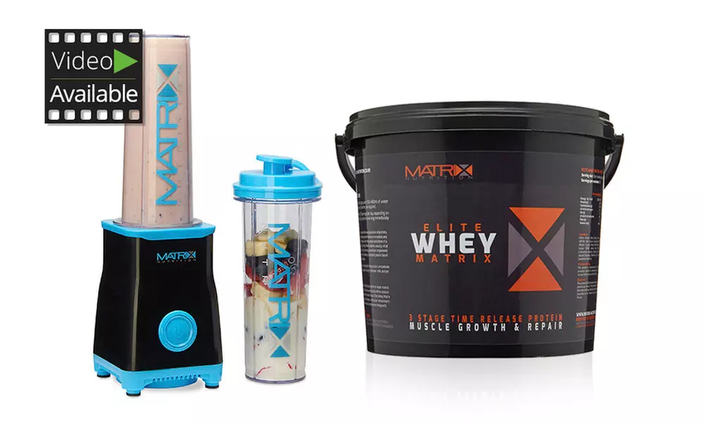 Matrix Blender (£19.98) Plus Protein Powder: 2.25kg (£34.99) or 4kg (£50.99) in Choice of Flavour (Up to 72% Off) - Primary Image