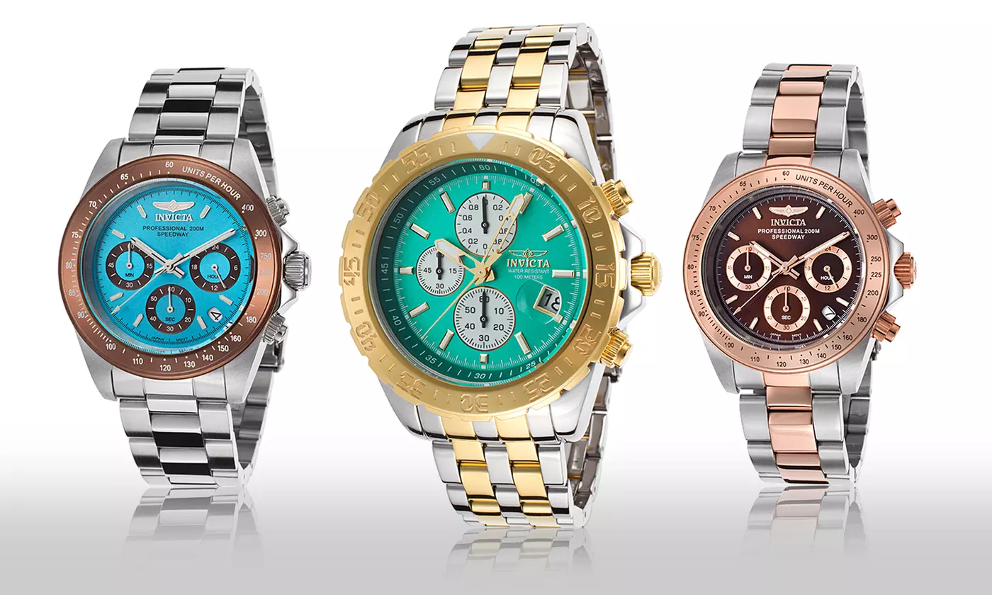Invicta Aviator and Speedway Men's Watches in Stainless Steel - Primary Image