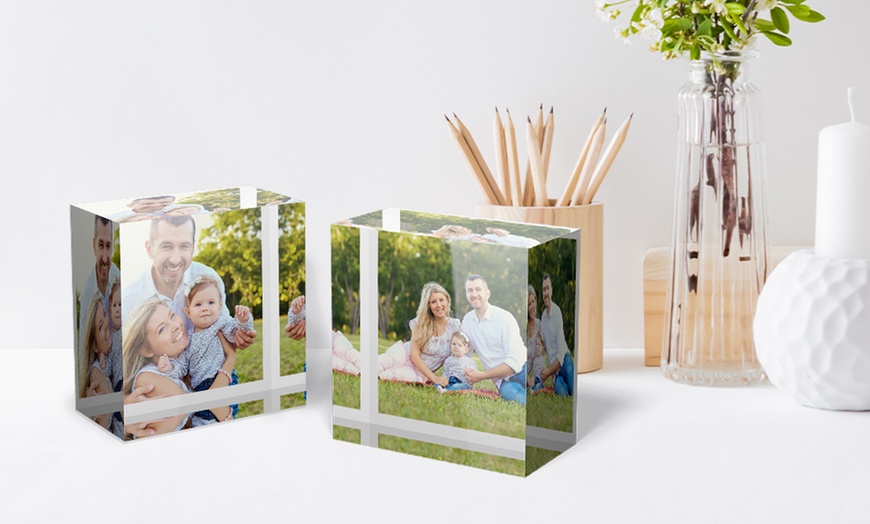 Image 2: Personalised Mini Acrylic Photo Block from Photo Gifts