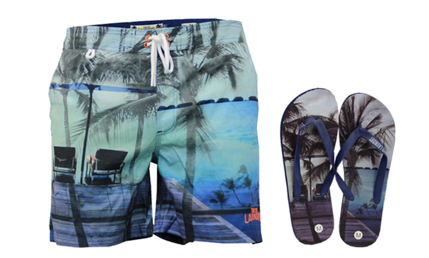 Image 14: Swim Shorts & Flip Flops Sets