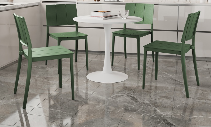 Image 33: Set di 4 sedie da cucina in polipropilene e fibra di vetro