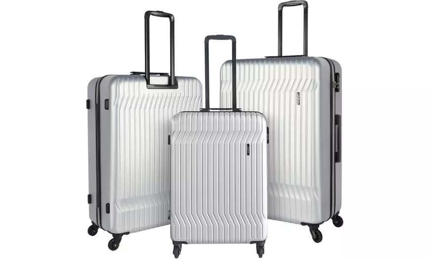 Image 18: Set of Three Hard-Shell ABS Suitcases