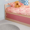 Image 1: Kinder Storage Bed with Coloured Sliding Doors and Optional Mattress