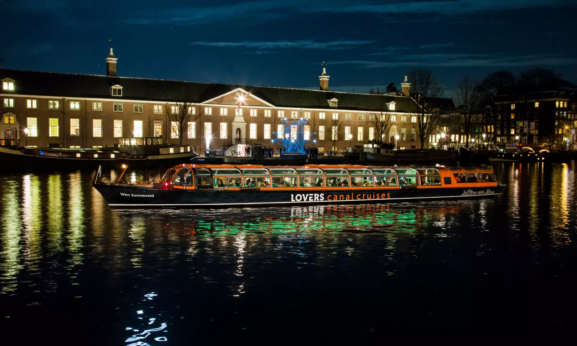 Nächtliche Grachten-Rundfahrt in Amsterdam für 1 Erwachsenen / 1 Kind
