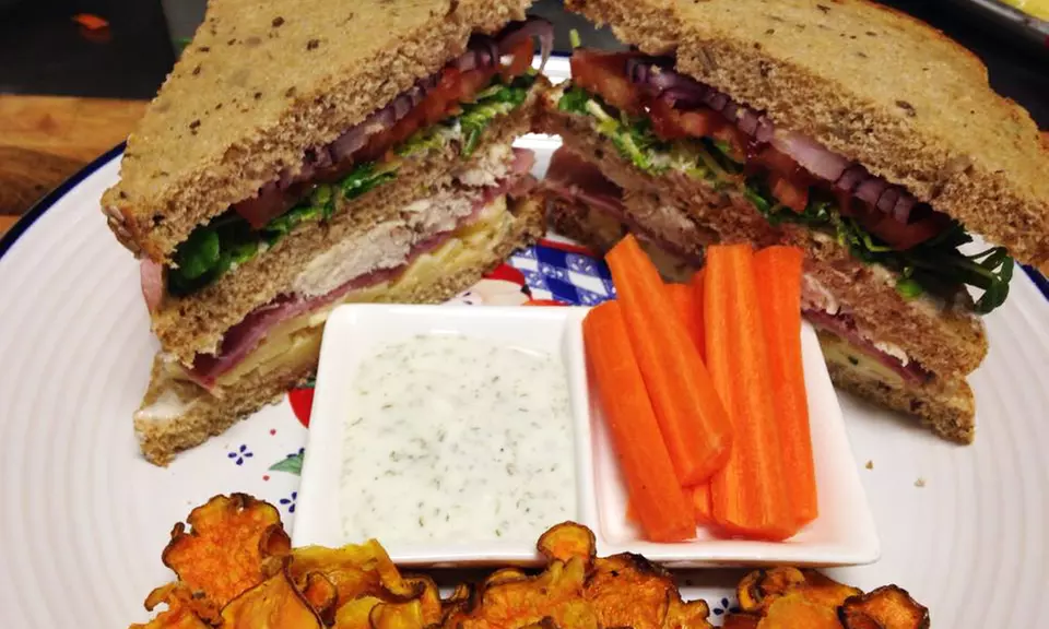 $16 for Two $15 Groupons for Organic Sandwiches, Salads, and Breakfast Food at Sunflower Organic Cafe ($30 Value) - Primary Image