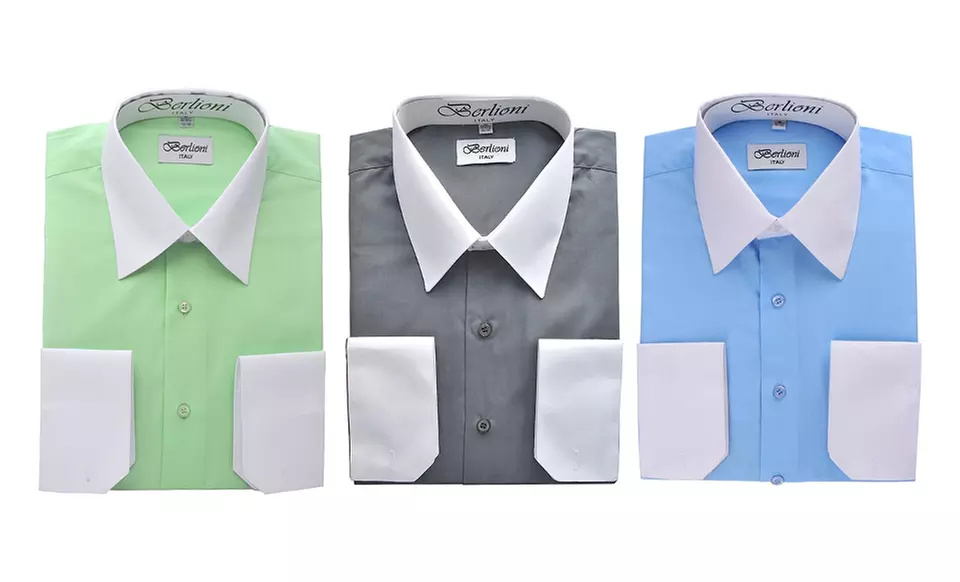 Berlioni Men's Two-Tone Dress Shirt - Primary Image