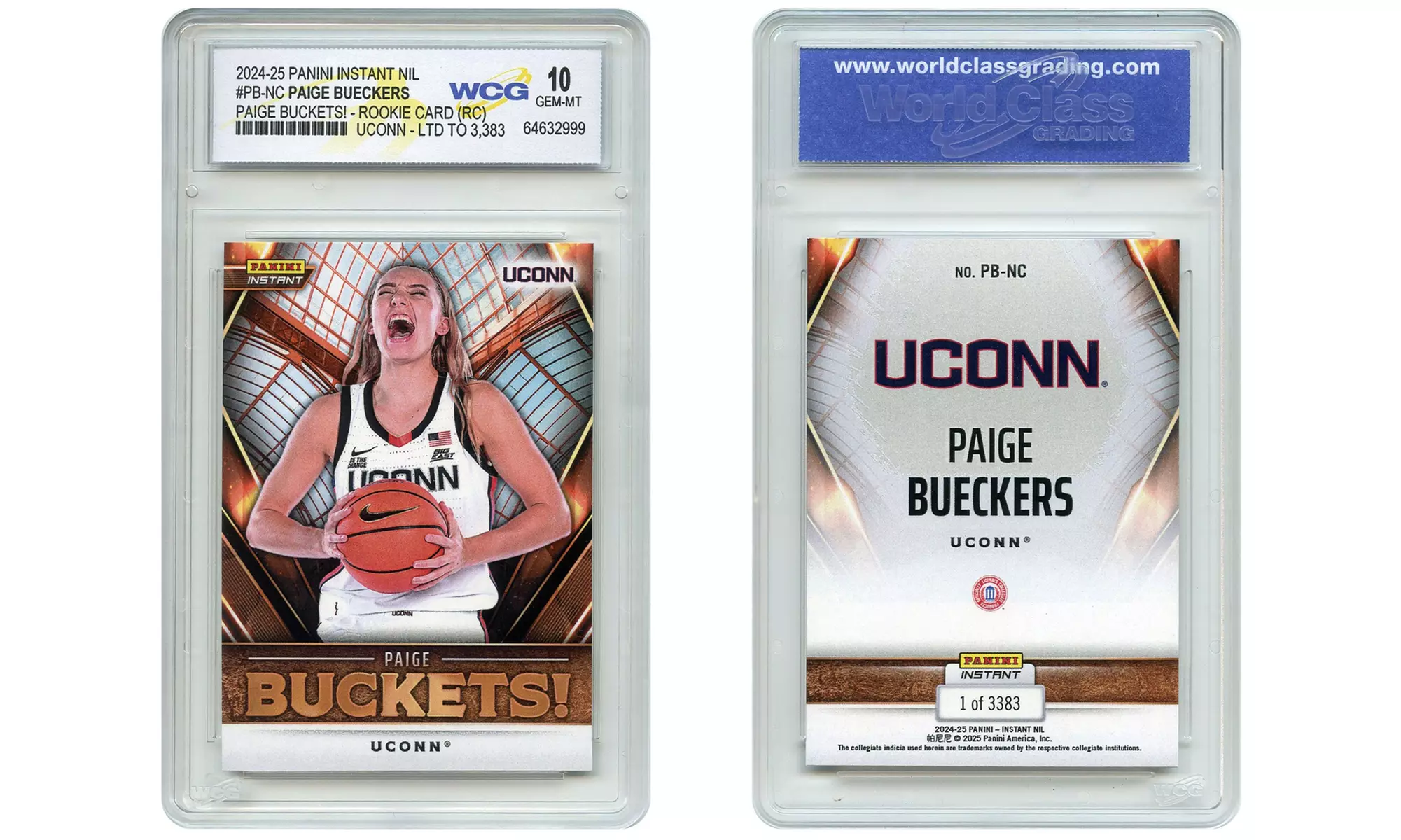 2024 Panini Paige Bueckers Rookie Card #PB-NC Champions Licensed - GM 10 - Primary Image