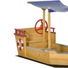 Image 2: Outsunny Kid's Wooden Sand Pit