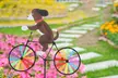 20" Animal Bike Wind Spinner Windmill Garden Funny Cat Dog Whirligig Pinwheel - Second Medium
