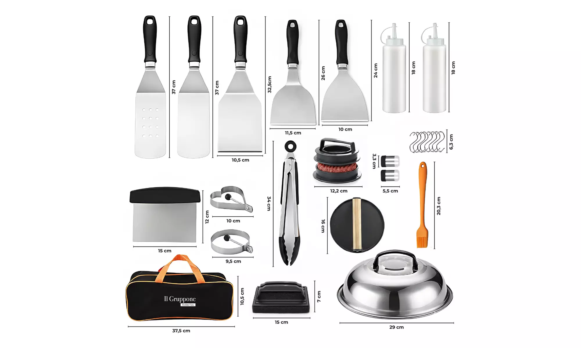 Set completo de 27 piezas para barbacoa