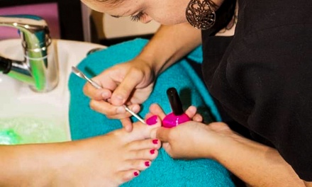 One Deluxe Pedicure with Hot Stone Foot Massage - Just Breathe Day Spa