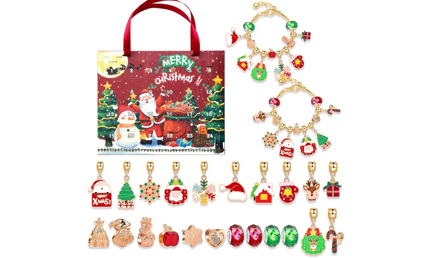 Image 1: Christmas Charms Bracelet Advent Calendars - Build Your Own Bracelet