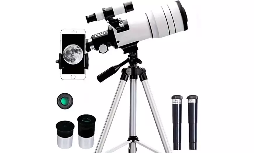 Image 1: 150x Large Magnification Astronomical Telescope with Tripod