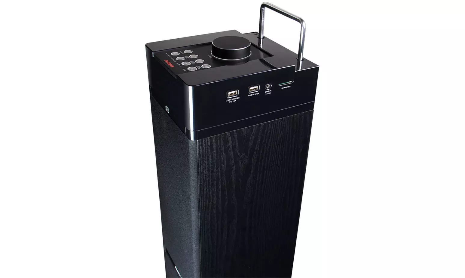 Tour de sonorisation Aiwa avec lecteur CD intégré, Bluetooth, USB, SD, radio FM et éclairage indirect 120W RMS - Primary Image