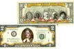 Harriet Tubman "Women's Suffrage" Genuine 2-Sided Colorized Two Dollar Bill - Second Medium