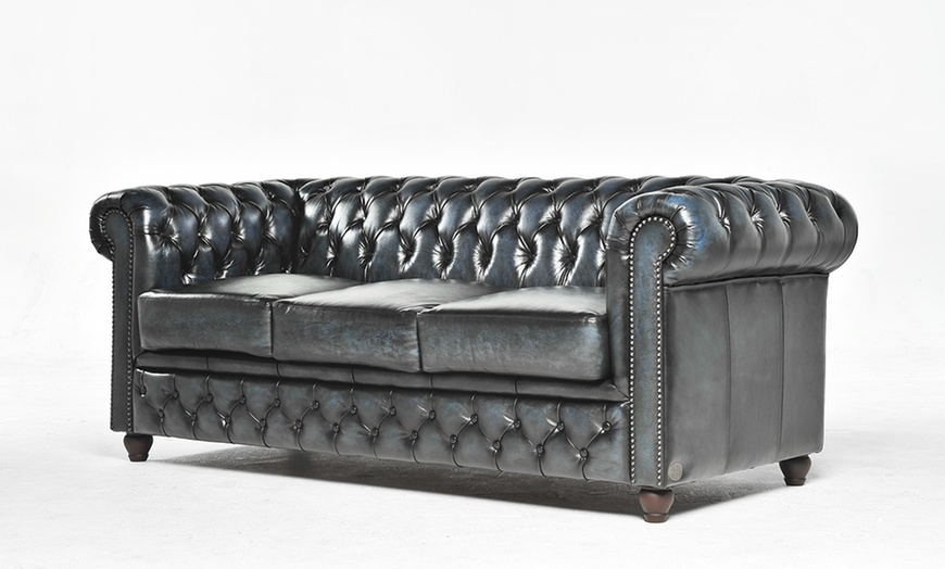 Image 31: Sofas Chesterfield en cuir authentiques 