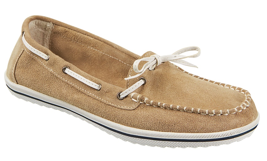 Image 6: Ladies' Leather Deck Shoes