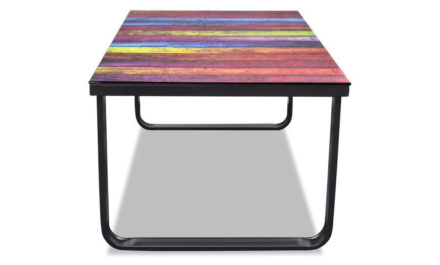 Image 13: Glass Printed Coffee Table