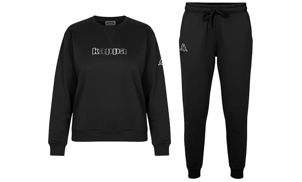 Tuta pigiama homewear da donna Kappa in cotone felpato