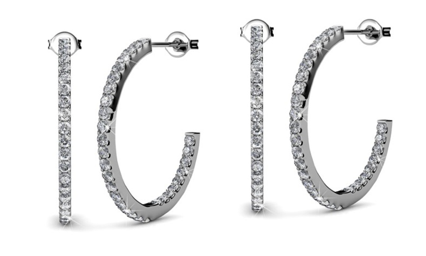 Image 10: 1 à 3 paires de boucles d'oreilles ornés de cristaux autrichiens