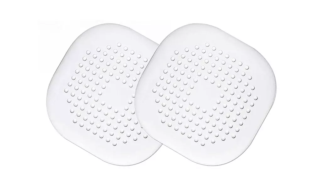 2 Pack Drain Hair Catcher Square Hair Drain Cover with Suction Cup