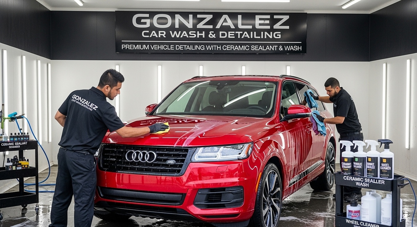 Exterior Wash, Ceramic Sealant Detail for Sedan, Mid/Full Size Vehicle