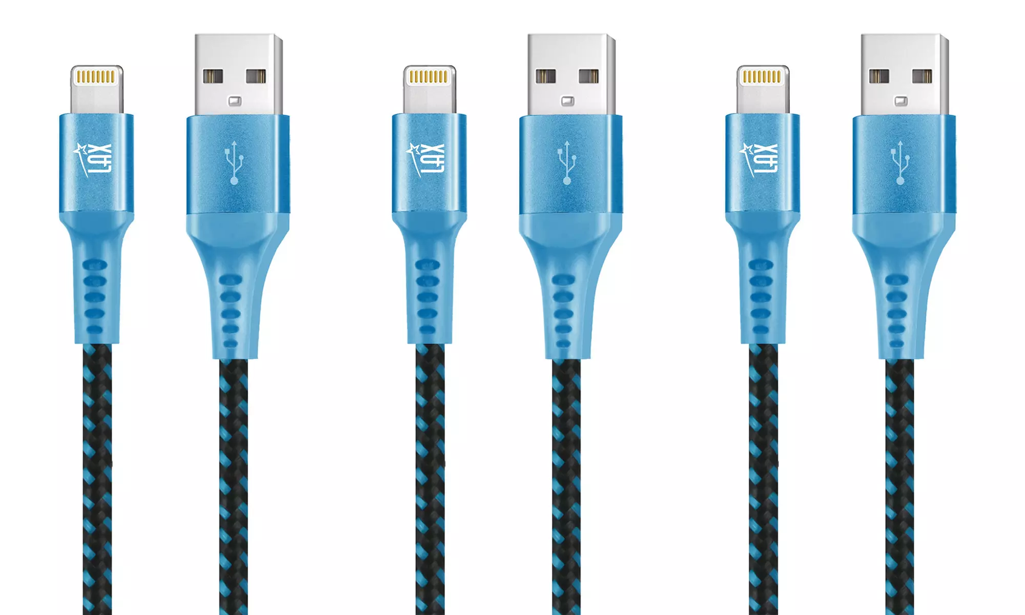 LAX Apple-Certified Braided Lightning Cable for iPhone & iPad (4ft or 6ft)